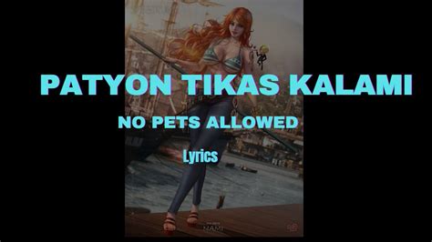 nopetsallowed patyon tikas kalami lyrics